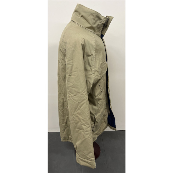 Vintage Woolrich Jacket Mens Large Long Beige Puffer Lined Parka Made in USA FS - Picture 2 of 10
